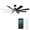 Modern Forms Fans Aura Indoor or Outdoor Smart Ceiling Fan 2700-3000-4000-5000K LED in Soft Brass/Matte Black FR-W2303-60L-SB/MB - alternate 1